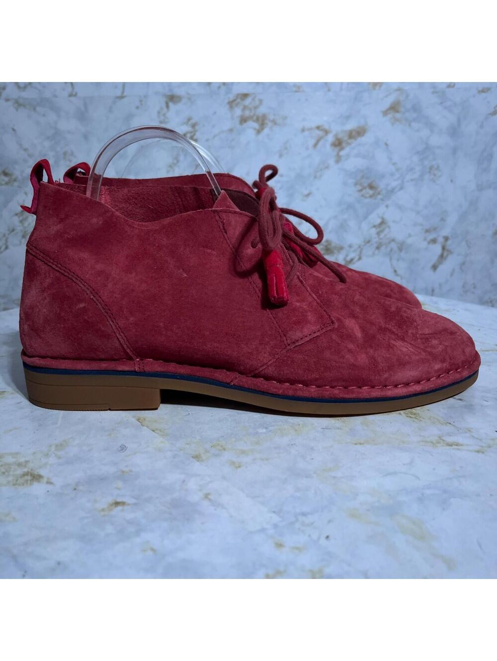 Hush Puppies Women's Size 10 Shoes Red Brown Suede Comfort Fashion Chukka Boots